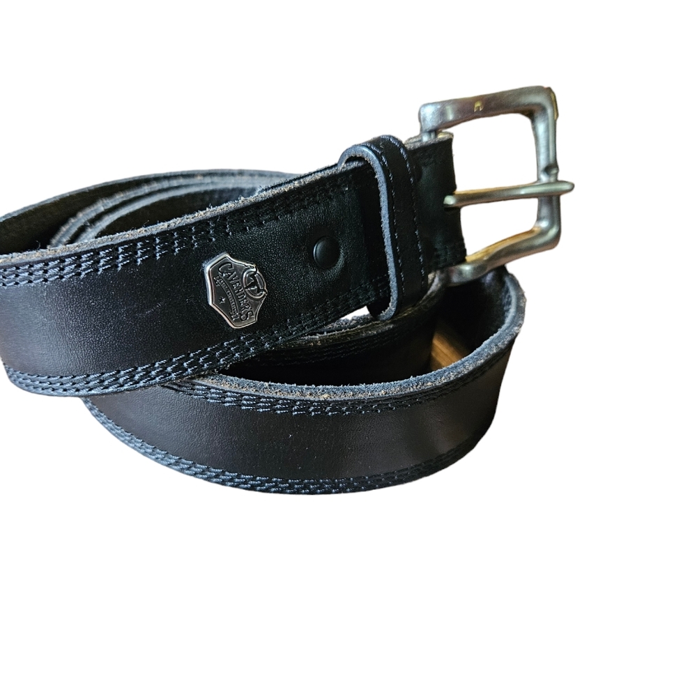 Men's Cavender's Black Leather with Black Stitching Western sz 42.  #13